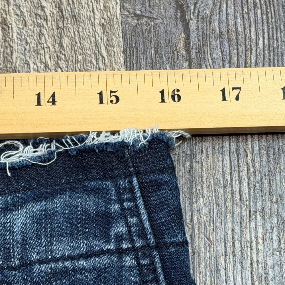KanCan Skinny Jeans Womens 15/31 Dark Wash High Rise Button Fly Raw Hem Ankle - Picture 7 of 10